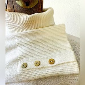 Joseph A. cream turtleneck sweater
